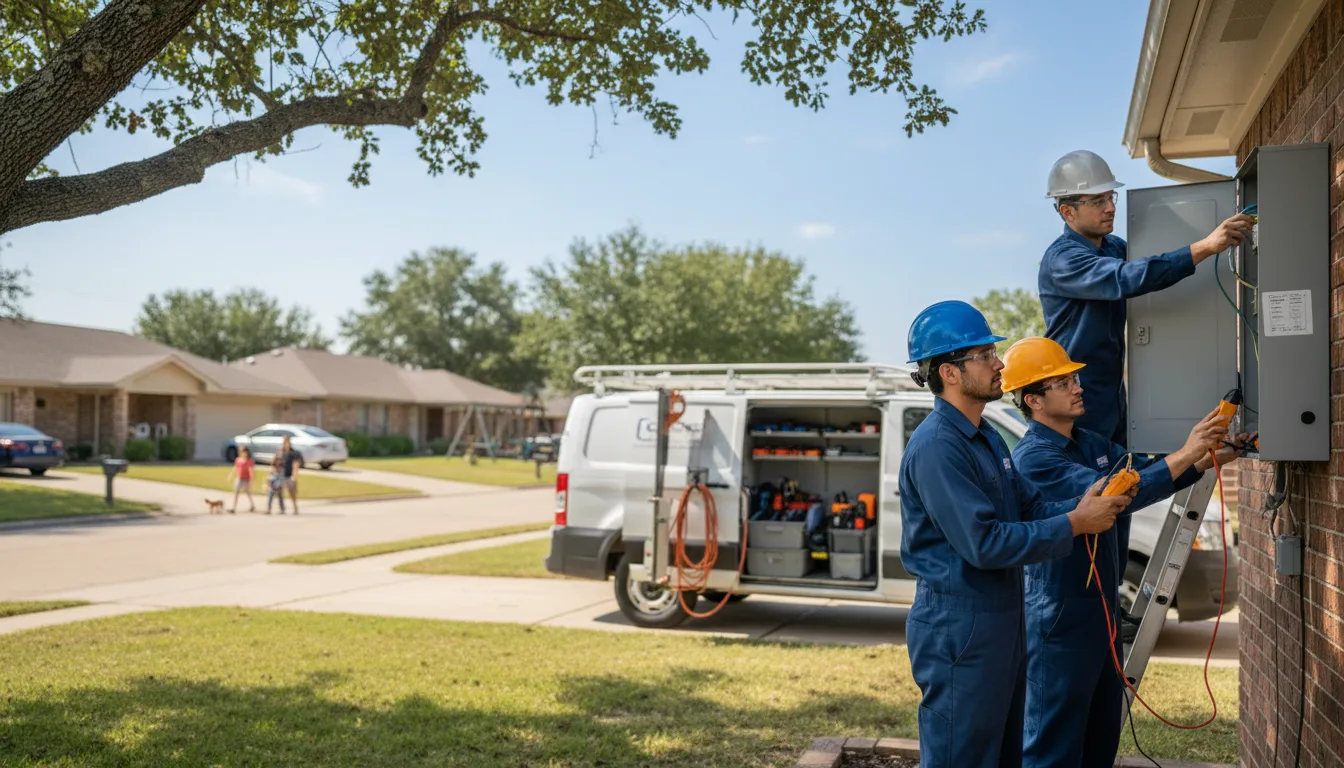 Certified electrician providing emergency electrical services in Kingsland, AR